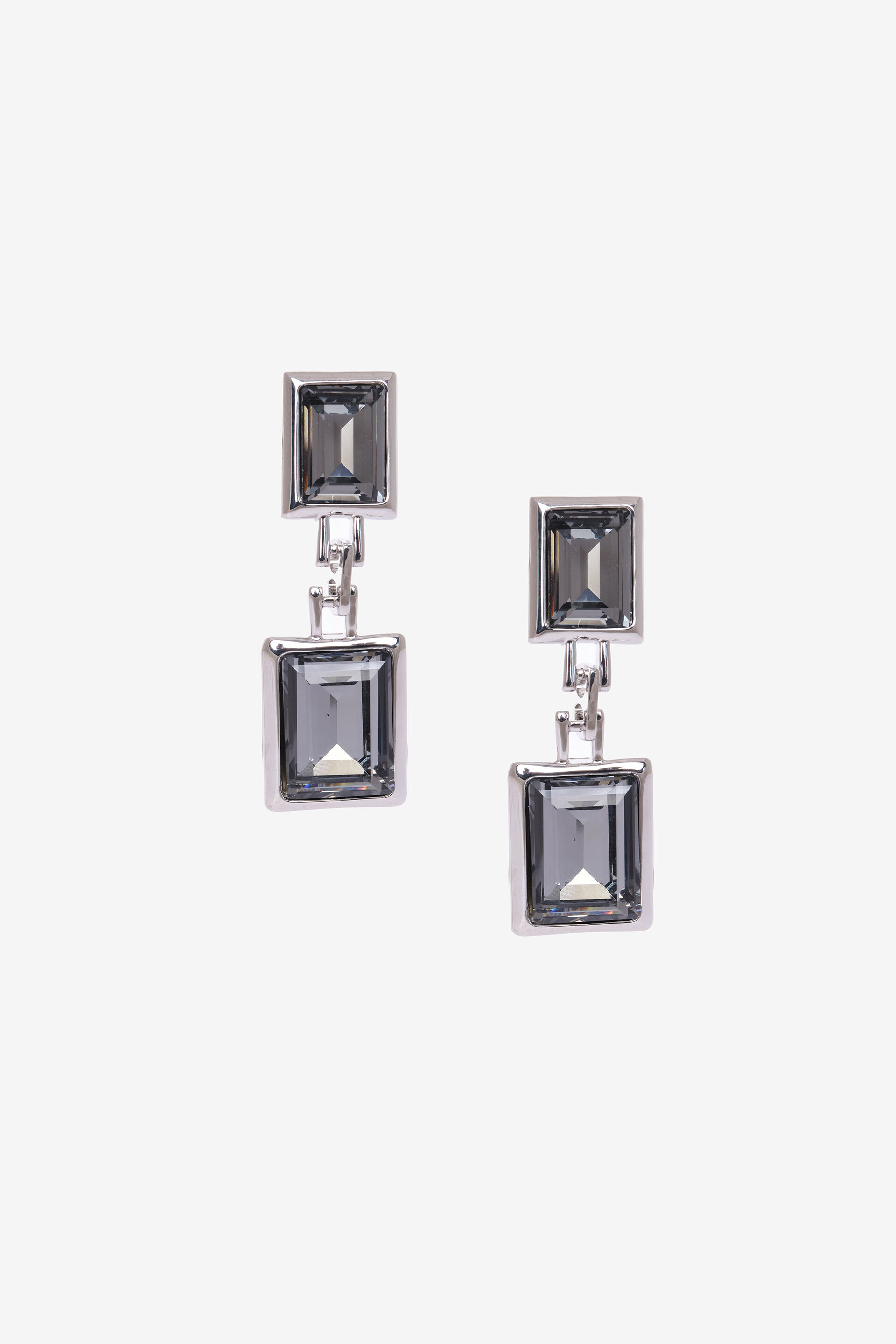 Glossy Black Earrings, , image 1